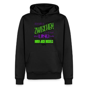 doggie hund boxer lieben geschenkidee hunderasse - Männer Premium Bio Hoodie - Schwarz - Vorne - Nico (187cm)