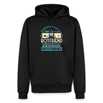 If Anyone Needs A Boyfriend Just For The Vacation - Men’s Premium Organic Hoodie - black - Front - Nico (187cm)