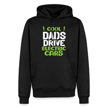 Cool dads drive electric car funny gift ecologic - Sweat à capuche Premium bio Homme - noir - Devant - Nico (187cm)