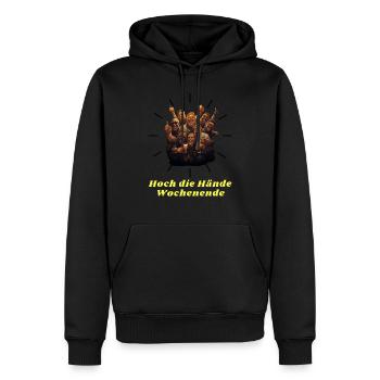 Hoch die Hände Wochenende - Männer Premium Bio Hoodie - Schwarz - Vorne - Nico (187cm)