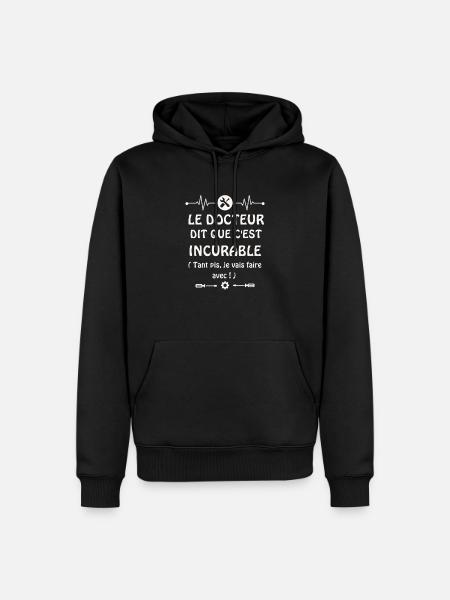 Amour fou du bricolage - Sweat à capuche Premium bio Homme - noir
