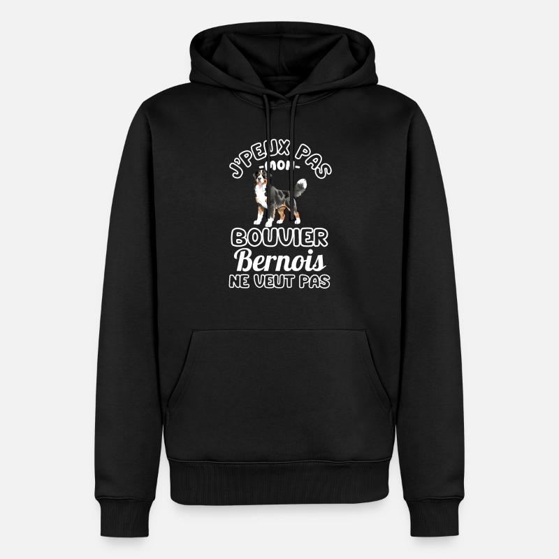 bouvier bernois chien mignon - Sweat à capuche Premium bio Homme - noir
