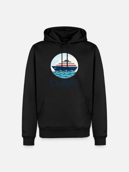 Croisière - Sweat à capuche Premium bio Homme - noir