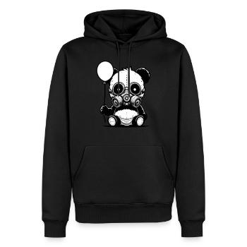 Pandamie - Sweat à capuche Premium bio Homme - noir - Devant - Nico (187cm)