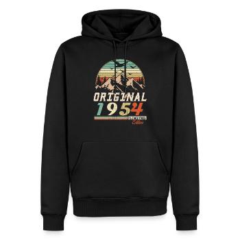 1954 Vintage Retro Birthday Vintage Gift - Men’s Premium Organic Hoodie - black - Front - Nico (187cm)
