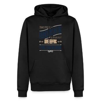bday citation fatigué torréfié haricots addicted présent - Sweat à capuche Premium bio Homme - noir - Devant - Nico (187cm)