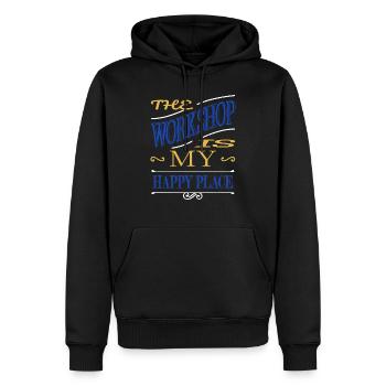 Construction Charpentier Charpentier Fille T-shirts - Sweat à capuche Premium bio Homme - noir - Devant - Nico (187cm)