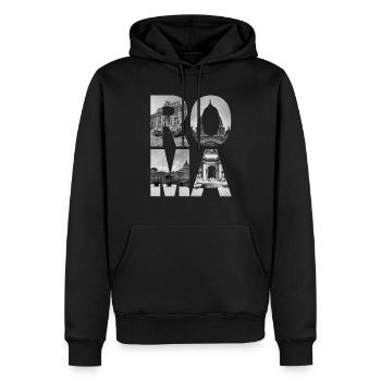 Rome, Italy - Men’s Premium Organic Hoodie - black - Front - Nico (187cm)