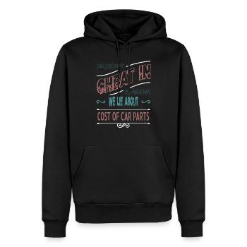 thérapeute conjugal cool super - Sweat à capuche Premium bio Homme - noir - Devant - Nico (187cm)