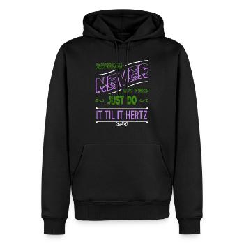 humor job retired bday engineer craft geek - Männer Premium Bio Hoodie - Schwarz - Vorne - Nico (187cm)