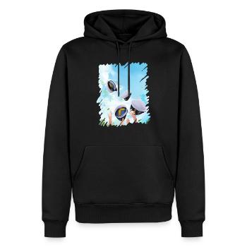 Remise des diplômes de la classe 2024 Fête de remise des diplômes du lycée - Sweat à capuche Premium bio Homme - noir - Devant - Nico (187cm)