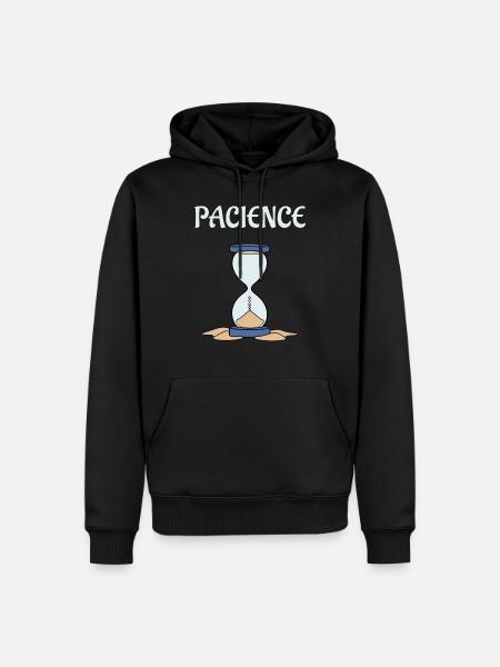 Sablier pacience - Sweat à capuche Premium bio Homme - noir