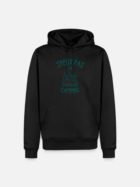 Camping - Sweat à capuche Premium bio Homme - noir
