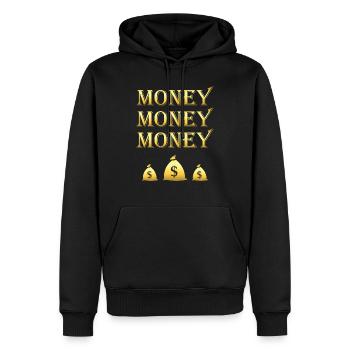 Money Geld bag - Männer Premium Bio Hoodie - Schwarz - Vorne - Nico (187cm)