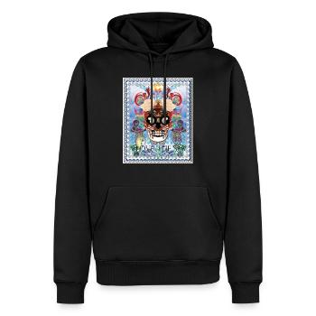 Crâne de mer - Sweat à capuche Premium bio Homme - noir - Devant - Nico (187cm)