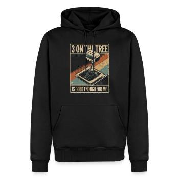 Retro-Design für Oldtimer-Fans - Männer Premium Bio Hoodie - Schwarz - Vorne - Nico (187cm)