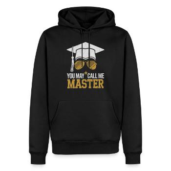 Design amusant pour le master - Sweat à capuche Premium bio Homme - noir - Devant - Nico (187cm)