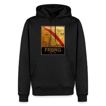 Heimat Baden: Freiburg - Männer Premium Bio Hoodie - Schwarz - Vorne - Nico (187cm)