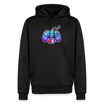 Leveling Up IRL - Chemise de joueur amusante - Sweat à capuche Premium bio Homme - noir - Devant - Nico (187cm)