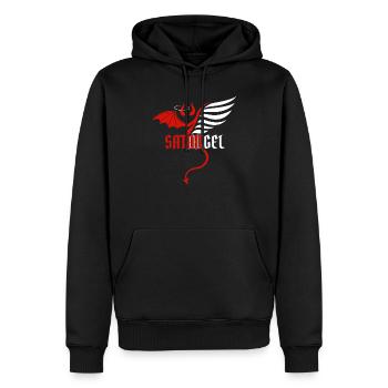 Angel devil devil good evil good evil joke - Men’s Premium Organic Hoodie - black - Front - Nico (187cm)