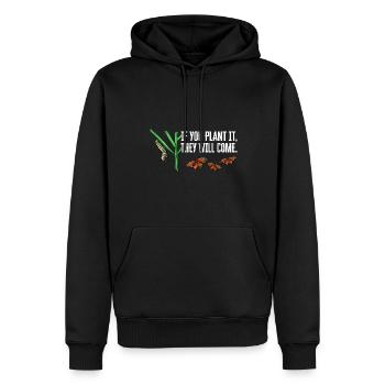 Monarchfalter Amerikanischer Monarch Schmetterling - Männer Premium Bio Hoodie - Schwarz - Vorne - Nico (187cm)