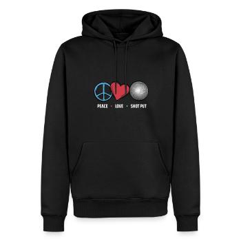 Kugelstoßen Werfen Leichtathletik - Männer Premium Bio Hoodie - Schwarz - Vorne - Nico (187cm)