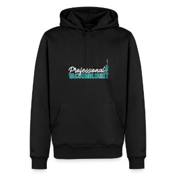 Aide domestique, femme de ménage, femme de ménage - Sweat à capuche Premium bio Homme - noir - Devant - Nico (187cm)