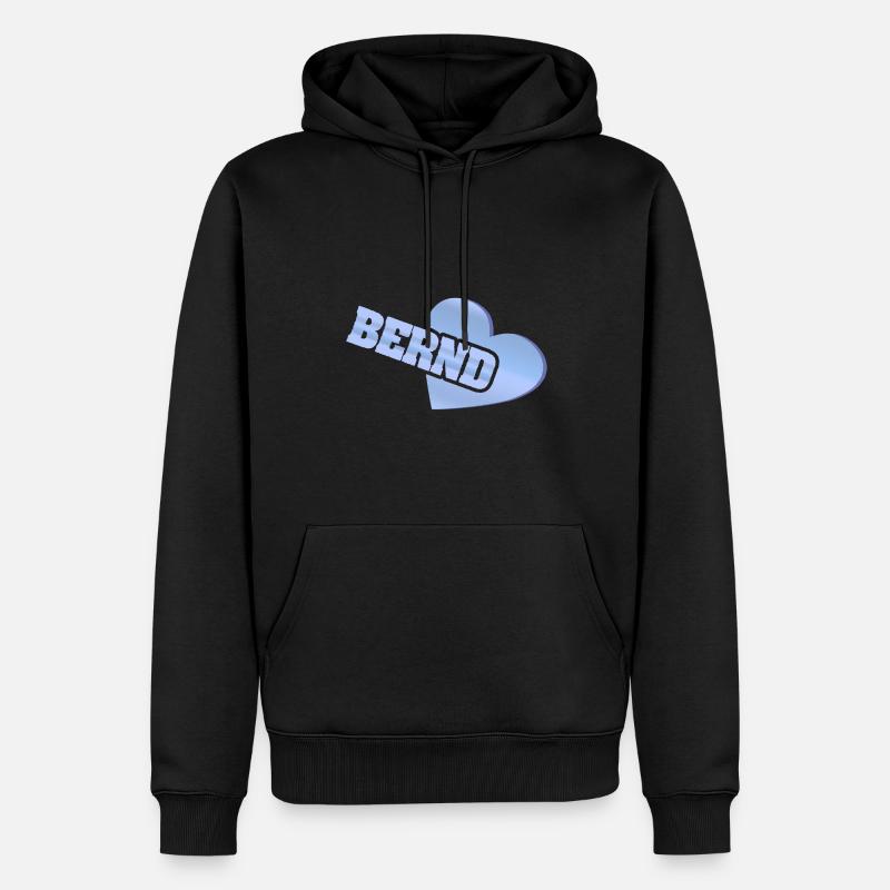 Bernd d’or - Sweat à capuche Premium bio Homme - noir