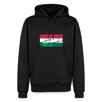 Geschenk für Ungarn - Männer Premium Bio Hoodie - Schwarz - Vorne - Nico (187cm)
