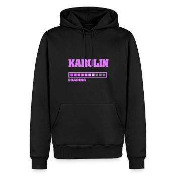 Karolin bébé - Sweat à capuche Premium bio Homme - noir - Devant - Nico (187cm)