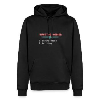 Quilter Stricken Garnsammlung Häkeln Lebensstil - Männer Premium Bio Hoodie - Schwarz - Vorne - Nico (187cm)
