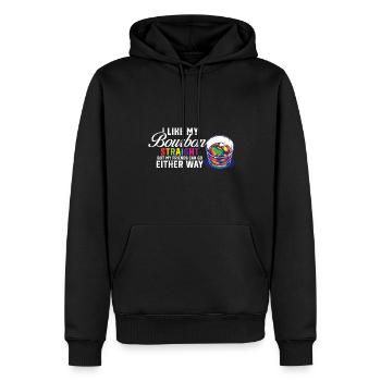 LGBT Proud Ally I Like My Bourbon Straight LGBTQ - Männer Premium Bio Hoodie - Schwarz - Vorne - Nico (187cm)