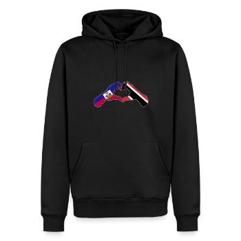 Trinidad und Tobago Flagge - Männer Premium Bio Hoodie - Schwarz - Vorne - Nico (187cm)