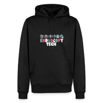 Conceptions uniques d’infirmière d’endoscopie et d’escouade gastro - Sweat à capuche Premium bio Homme - noir - Devant - Nico (187cm)