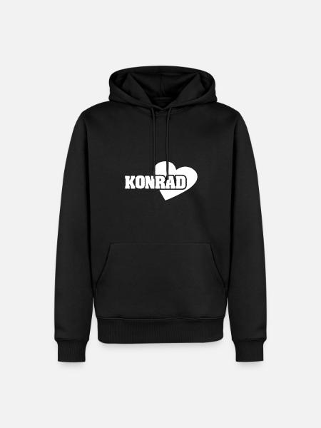 Gift for Konrad - Men’s Premium Organic Hoodie - black
