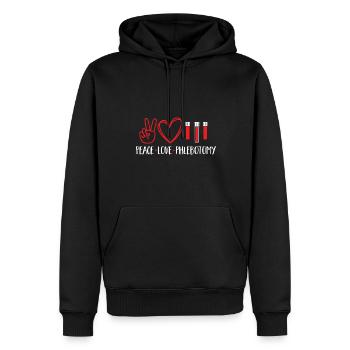 Phlebotomie Blutabnahme Blut Krankenschwester - Männer Premium Bio Hoodie - Schwarz - Vorne - Nico (187cm)