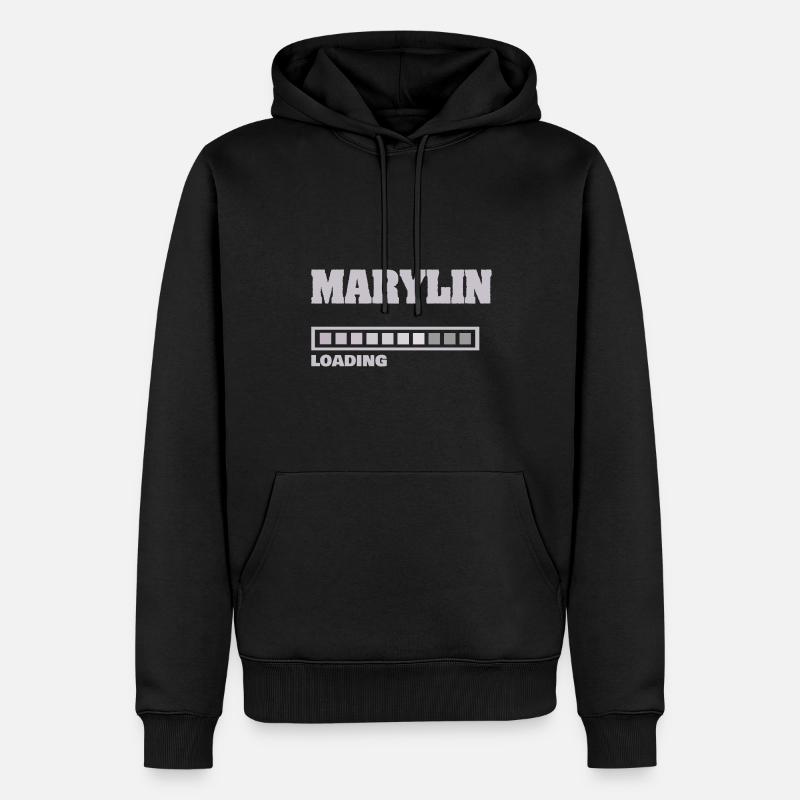 Marylin - Sweat à capuche Premium bio Homme - noir