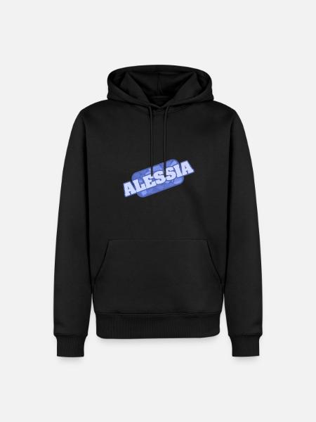 Alessia - Sweat à capuche Premium bio Homme - noir