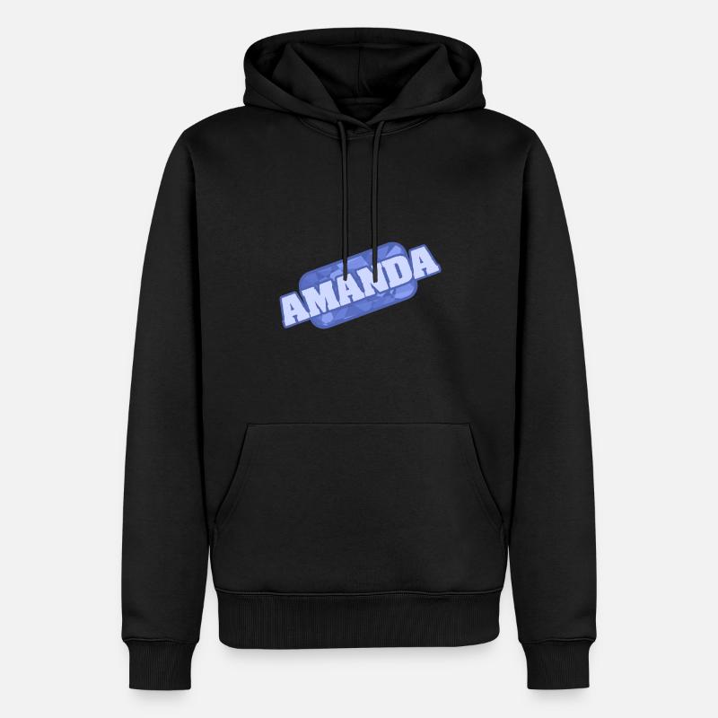 Amanda - Männer Premium Bio Hoodie - Schwarz