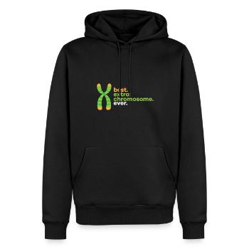 Meilleure sensibilisation au syndrome de Down sur les chromosomes supplémentaires de tous les temps - Sweat à capuche Premium bio Homme - noir - Devant - Nico (187cm)