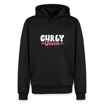 Cheveux bouclés Boucles afro Cheveux naturels - Sweat à capuche Premium bio Homme - noir - Devant - Nico (187cm)