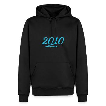 2010 - Sweat à capuche Premium bio Homme - noir - Devant - Nico (187cm)
