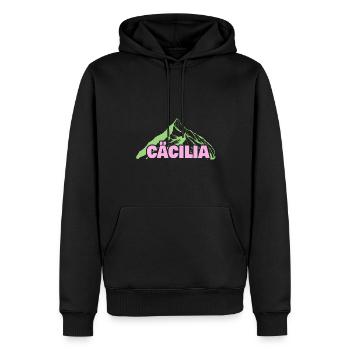 Cadeau pour Cecilia - Sweat à capuche Premium bio Homme - noir - Devant - Nico (187cm)