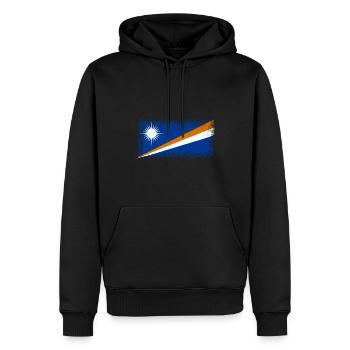 Îles Marshall en tant qu’Îles Marshall - Sweat à capuche Premium bio Homme - noir - Devant - Nico (187cm)