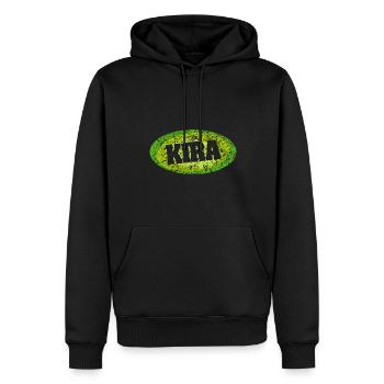Kira - Männer Premium Bio Hoodie - Schwarz - Vorne - Nico (187cm)