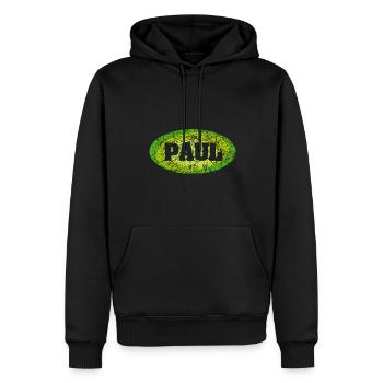Paul - Männer Premium Bio Hoodie - Schwarz - Vorne - Nico (187cm)