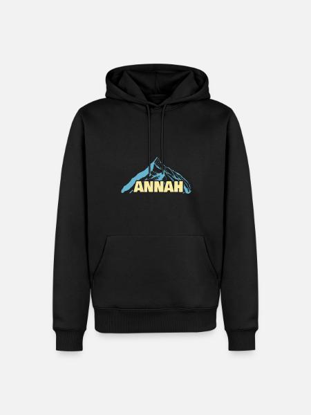 Geschenk für Annah - Männer Premium Bio Hoodie - Schwarz