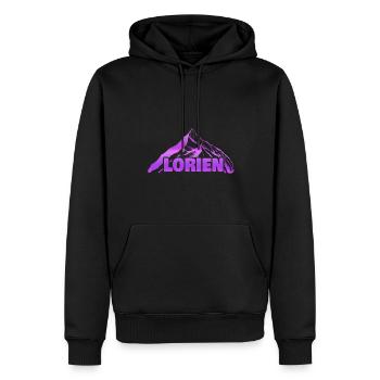Berg Lorien - Männer Premium Bio Hoodie - Schwarz - Vorne - Nico (187cm)