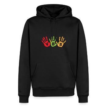 Équipage de l’école biblique de vacances VBS Camp Aquarelle - Sweat à capuche Premium bio Homme - noir - Devant - Nico (187cm)