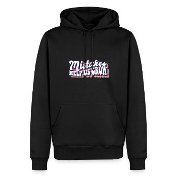 Mistakes Help Us Grow Teacher Student Teaching - Men’s Premium Organic Hoodie - black - Front - Nico (187cm)